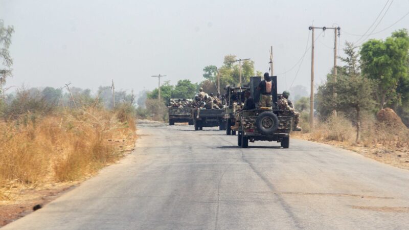 Nigeria Soldiers in the northeastern part of Nigeria are moving equipment, food, and troops towards the Sambisa forest.