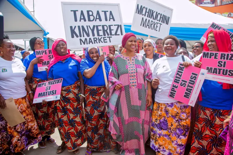 Women organizing and pushing for economic inclusion at the market. 