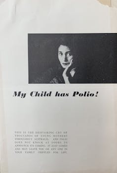 leaflet: My child has polio - with photo of woman