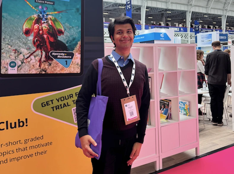 Ambar Sahil Chatterjee at the London Book Fair. Photo: Sangita Swechcha