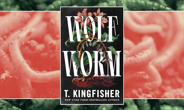 Worms and book cover.
