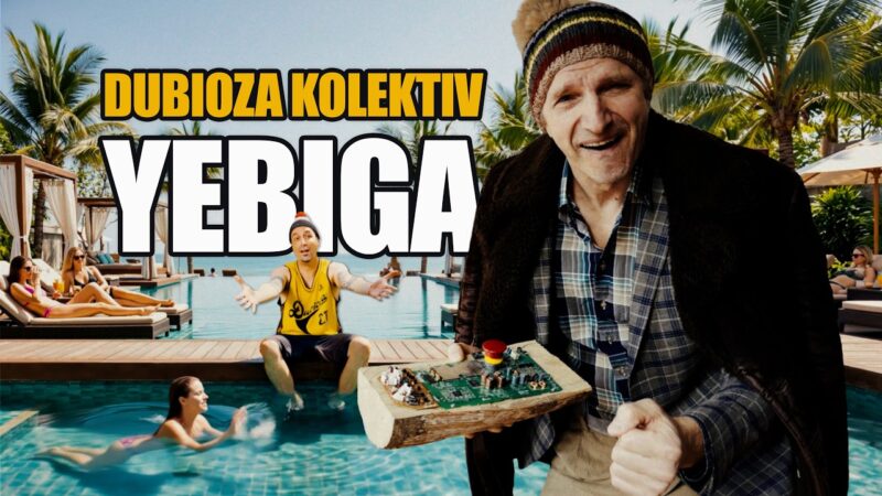 Thumbnail image of the Youtube video for the Dubioza kolektiv song "Yebiga" featuring the character Đipalo Junuz, played by Zenit Đozić. Fair use.