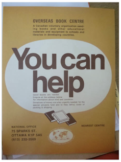 A pamphlet that says 'you can help' from the Overseas Book Centre.