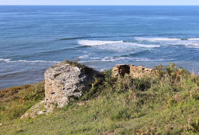 Ruins of the Mendata whaling lookout, in the Basque town of Deba.