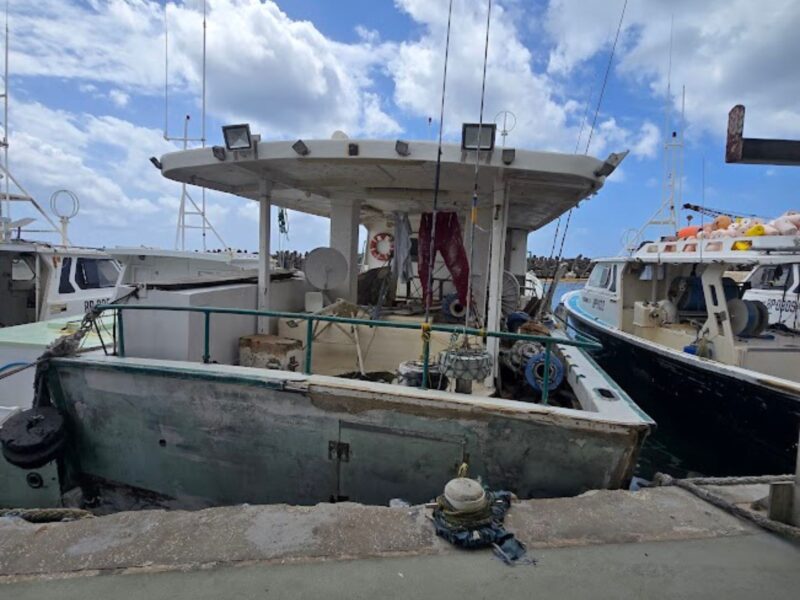 Out-of-commission longliner Ocean Princess III, a casualty of Hurricane Beryl’s surge and currently unable to fish, is awaiting the long-delayed arrival of essential parts to begin its repairs. Photo by Linton Arneaud (2026), used with permission. 