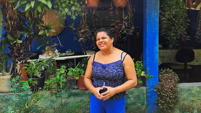 Nilce Pontes, coordinator of the Ribeirão Grande-Terra Seca Quilombo Association.“In Barra do Turvo, there was no technical and rural assistance focused on peasant women.” Photo by João Ambrósio / O Joio e O Trigo. Used with permission.