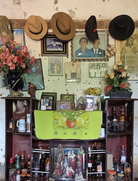 Geraldo’s living room is filled with products made from produce from his extensive collection of seeds.
