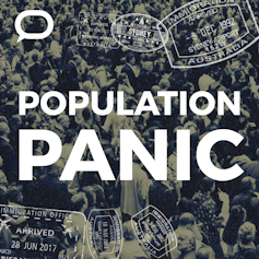 A tile saying population panic