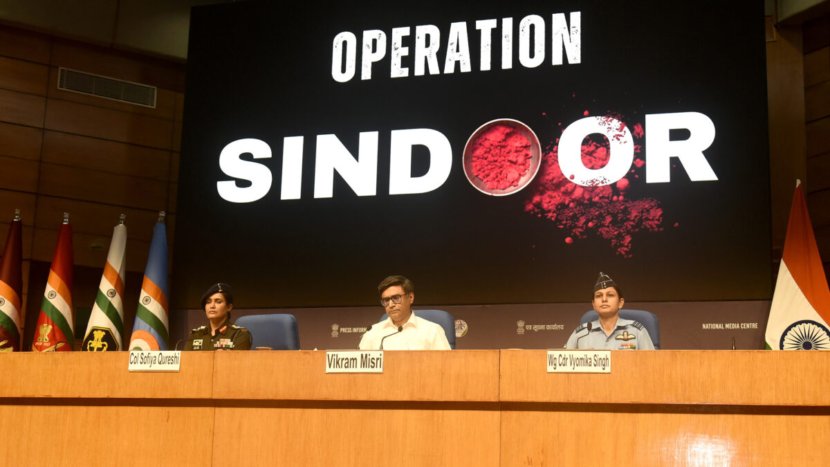 The Secretary, Ministry of External Affairs, Shri Vikram Misri briefing the media on Operation Sindoor at National Media Centre, in New Delhi on May 07, 2025. Image via Wikipedia by Press Information Bureau on behalf of Ministry of Defence, Government of India. Public Dom