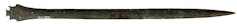 A long thin metal swordlike object.
