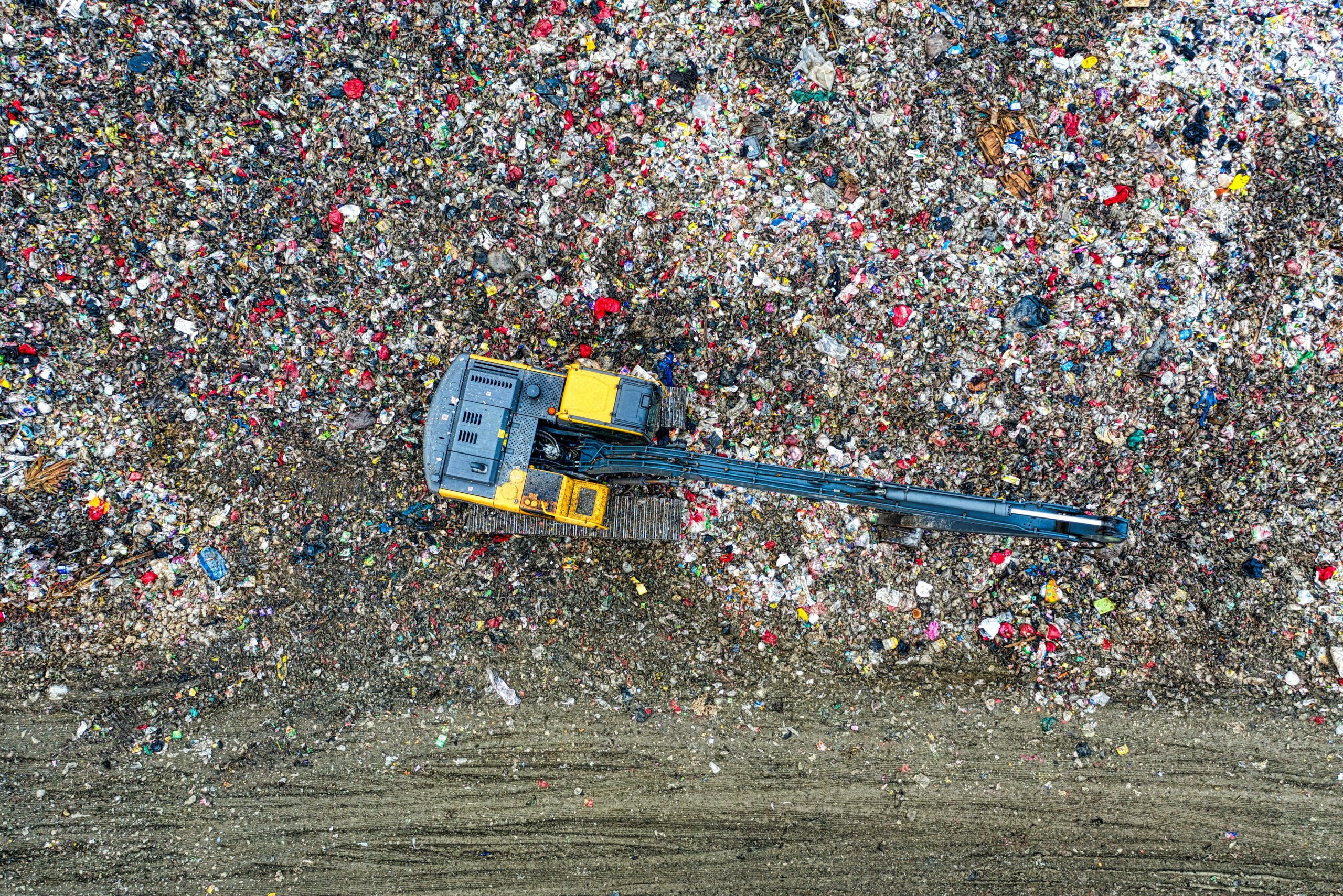 A mountain of plastic in Indonesia.