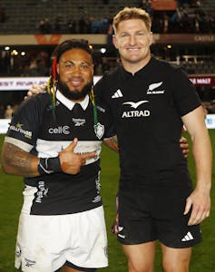 Ma'a Nonu with All Black Jordie Barrett.