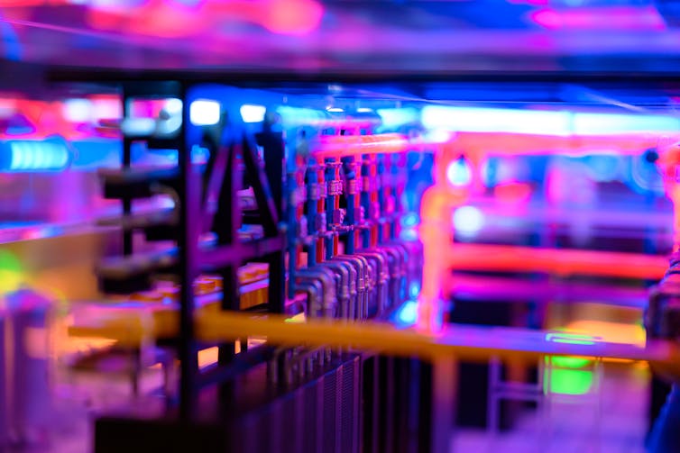 a colourful data centre model