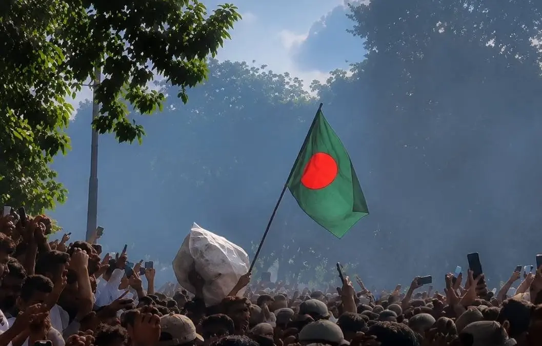 August 4, 2024, Dhaka. People celebrated in jubilation after Sheikh Hasina resigned and left the country. Photo by: Rafi Al Ahnaf (used with permissin.