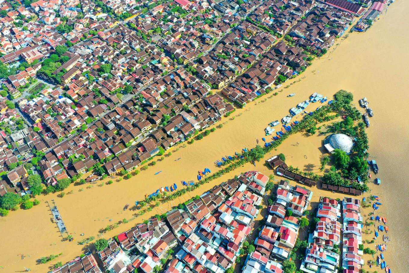 Floods in Vietnam. Flooding can disrupt transport and logistics even when a factory itself remains undamaged.