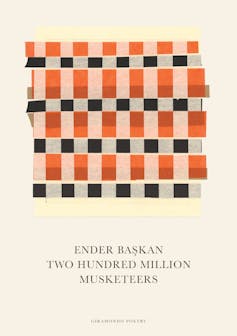 Book cover: Two Hundred Million Musketeers - a grid of coloured squares, red and black and shades of both colours