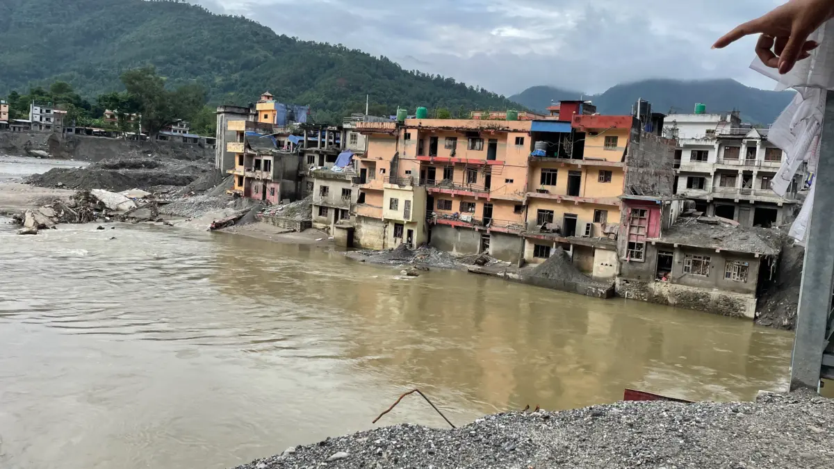 Settlements across the Tadi River - Devighat in Nuwakot District. Image via Susmita Aryal on 7th October, 2026