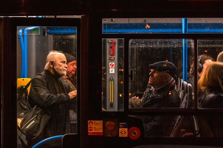 People on a bus